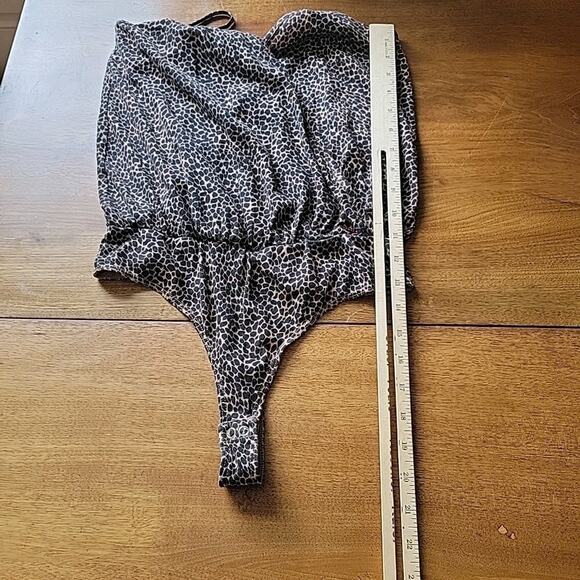 N:Philanthropy Peppermint Leopard Print Crossover Wrap Bodysuit XS Sugar Cheetah - Picture 9 of 11